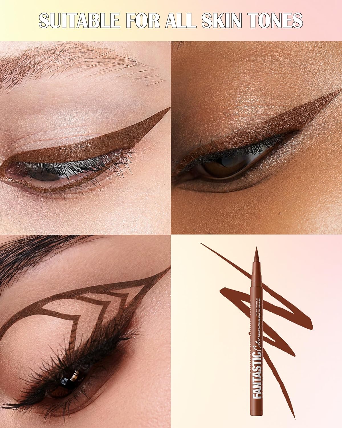 Bright Blue Matte Liquid Eyeliner Pencil, Colorful High Pigmented Waterline Eye liner Waterproof Pen, Colored Smudgeproof Long Lasting Eyeliner Pen Christmas Party Festival Makeup Gift for Women-02