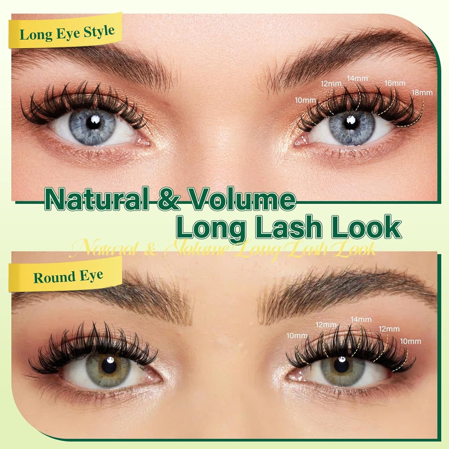 KEYYOULASH Lash Clusters Manga Lash Extension D Curl 120pcs 8-18mm Wispy Eyelash Clusters Natural Volume Eyelash Extensions Individual Lashes DIY at Home(KY01,D-8-18MIX)