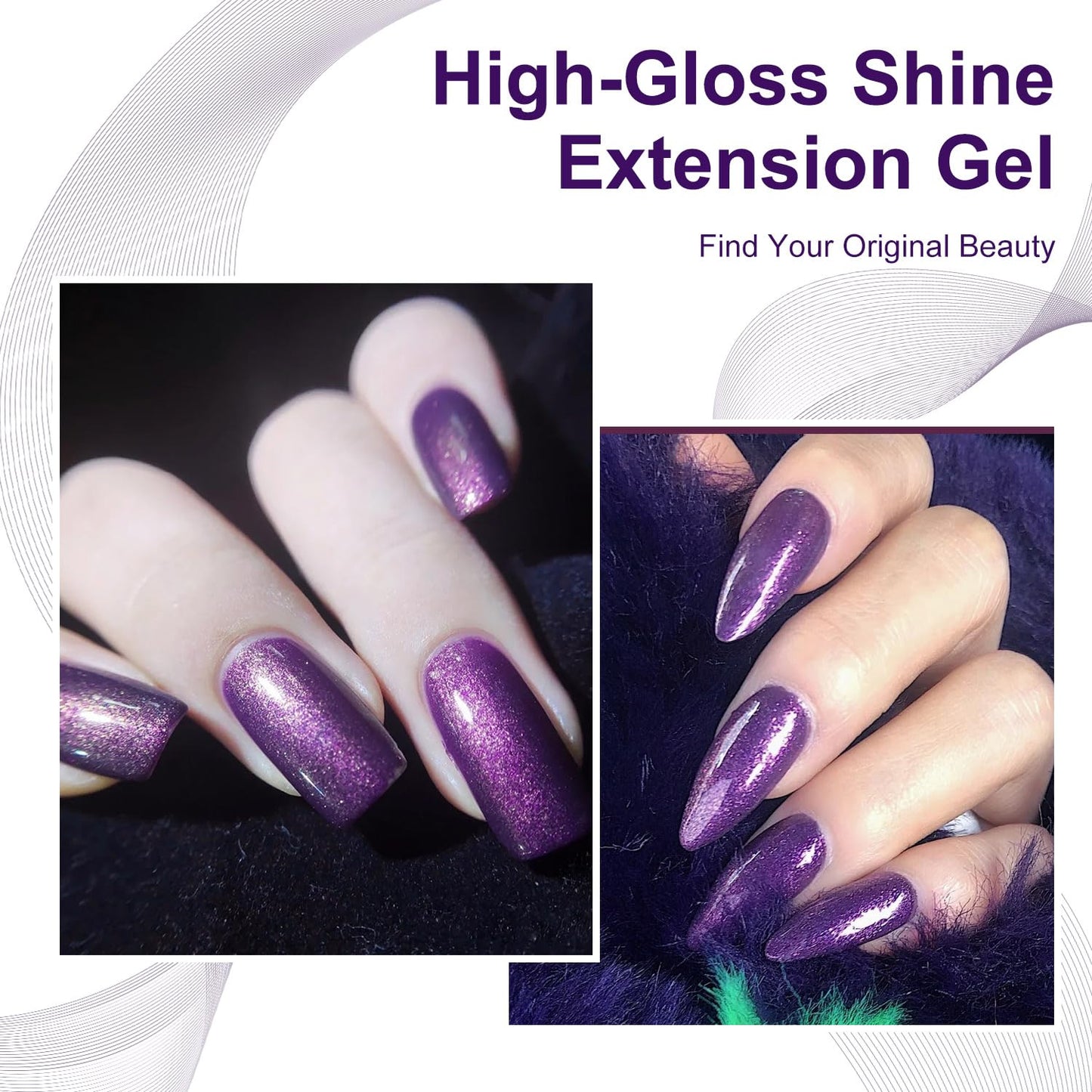 Major Dijit Quick Dry Nail Polish 12ml/0.41fl oz Charm Purple Regular Nail Lacquer Fast Drying & Long Lasting Nail Polish Nail Art Effect for Nail Salon