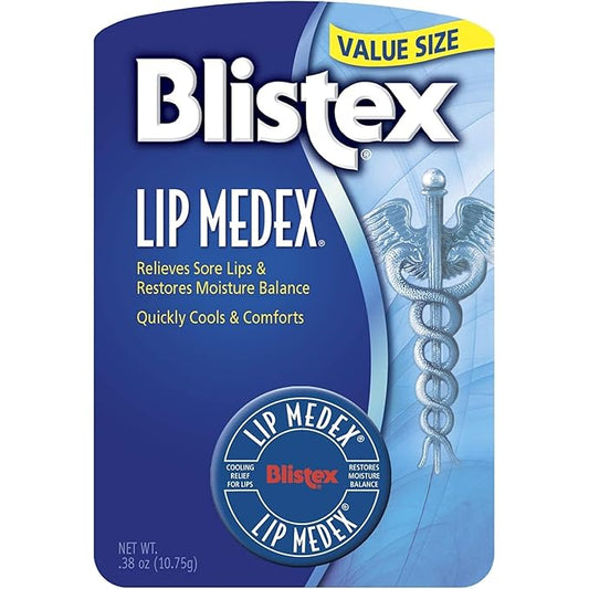 Blixtex Lip Medex Lip Protectant - Relieves Chapped and Sore Lips (2 Pack) (.25oz)
