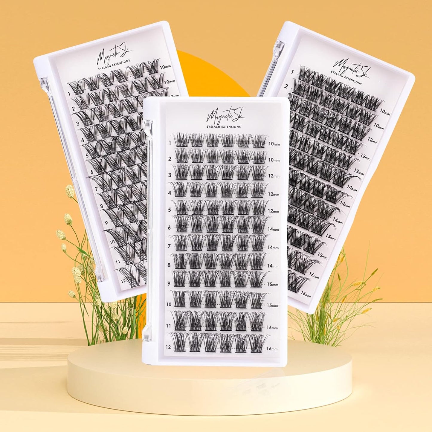 Cluster Lashes 72 Individual Lashes Clusters Eyelash Extensions False Eyelashes DIY Lash Extension Kit Reusable False Eyelashes Natural Look Mix 10-16mm C D Curl-DM17