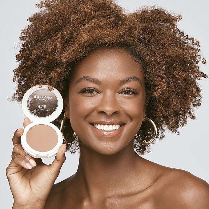 KISS Cover and Care Acne Control Pressed Powder Shine Free Face Light Weight Makeup Setting Powder - APP415 (Mocha)