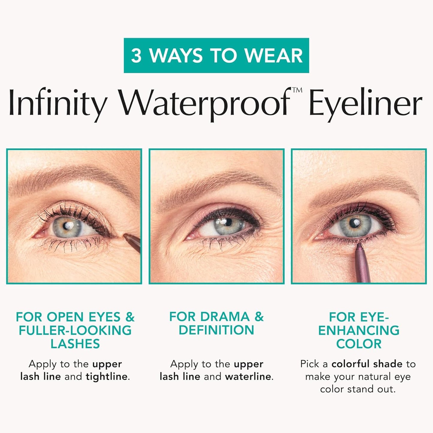 Thrive Causemetics Infinity Waterproof Eyeliner Pencil, Built In Sharpener & Smudge Tip, Long Lasting, Smudge Proof, Hyaluronic Acid & Shea Butter, Vegan & Cruelty Free, Jade (Teal Shimmer)