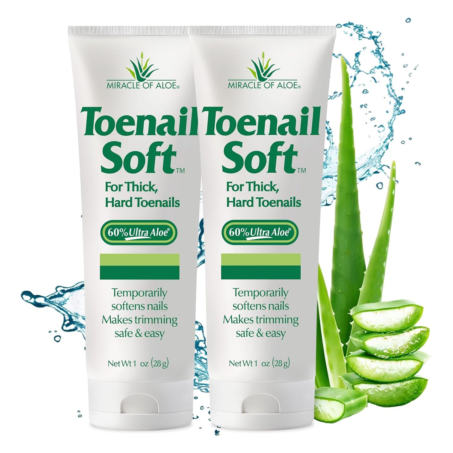 Toenail Softener for Thick Hard Toenails - Safe for Seniors & All Ages - Fast-Acting Toenail Softening Cream - Ingrown Toenail Treatment - Non Greasy Nail Cream Formulated with Natural Aloe Vera, 1 oz