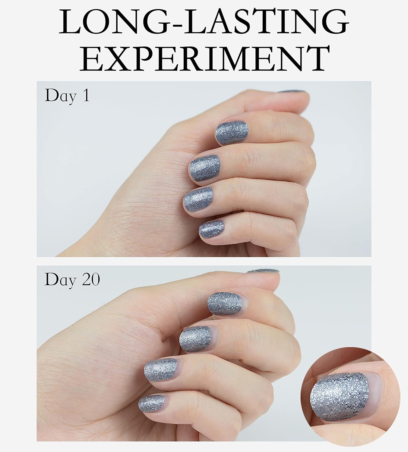 Nail Polish Strips Long Lasting, 20Pcs Wraps, Easy Apply& Remove Salon Quality Gel Nail Stickers (Passed Rose Pink)