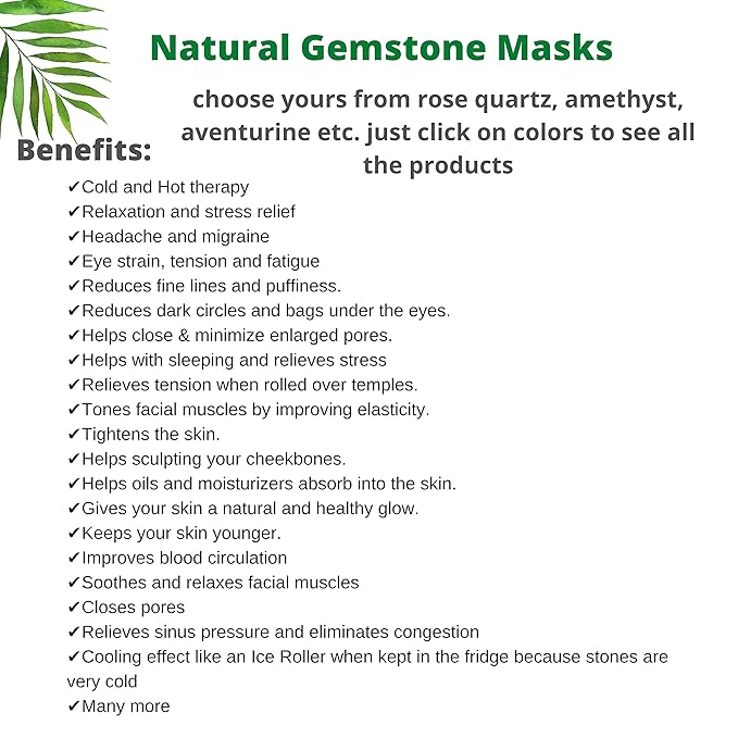 100% Authentic Amethyst Mother's day Gift Set Amethyst Eye Mask Amethyst Jade Roller & Gua Sha Set Facial Mask Instant Puffiness promote relaxation and relief stress.