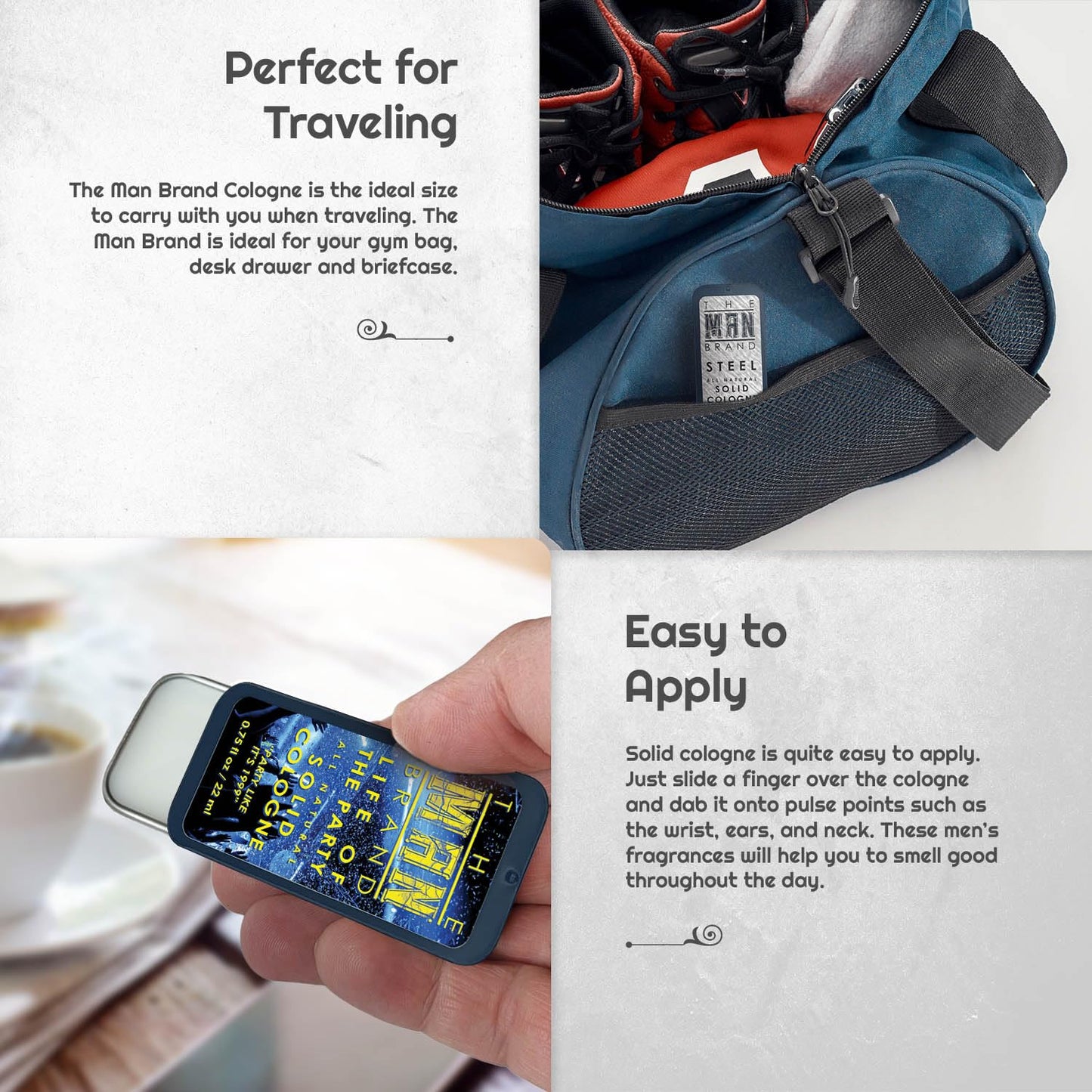 Solid Cologne Sample Set of 9 - Men's Sample Cologne Pack - Mens fragrance Sampler Set - Mens Travel Size Perfume Sampler Set (All or Nothing - 9 Pack - 0.75 oz each)