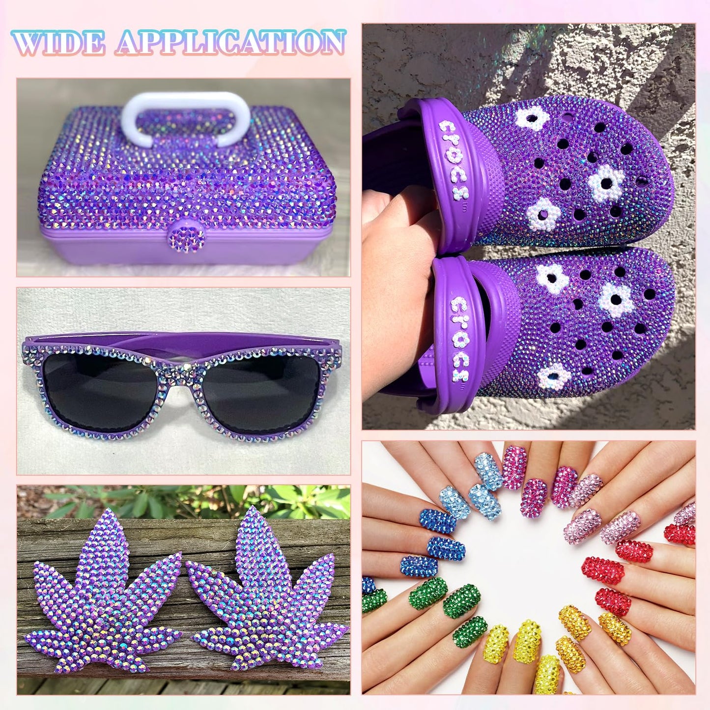 25000Pcs Resin Jelly Rhinestones with Tweezers for Crafting, 2-6mm Mixed Sizes (Dark Purple AB) Non Hotfix Flatback Gems, Bedazzling Crystal for DIY Crafts Clothing Tumblers Mugs Shoes Decor Nail Art