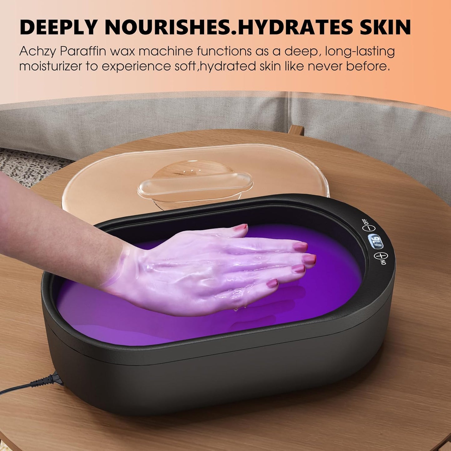 Paraffin Wax Machine for Hand and Feet - 2000ml Paraffin Wax Warmer, Temperature and Reservation Mode, thermostatic Warmer, Nourishing and Moisturizing, Ideal for Home Paraffin Baths