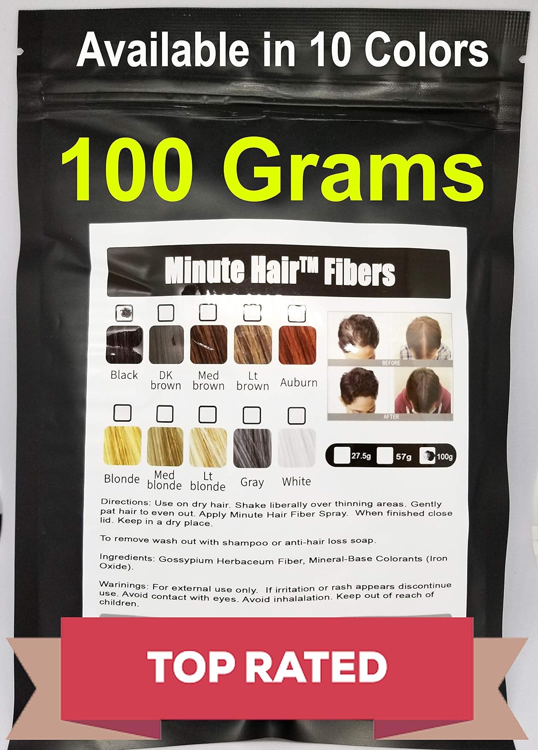 Hair Building Fibers 100 Grams (3.5 oz) Minute Hair Refill Hair Loss Concealer That You Can Use for Your Bottles From Competitors Like Toppik, Xfusion (Light Blonde)