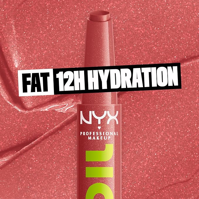 NYX PROFESSIONAL MAKEUP Fat Oil Slick Click, Lightweight, Buildable, Pigmented Vegan Lip Balm - No Filter Needed