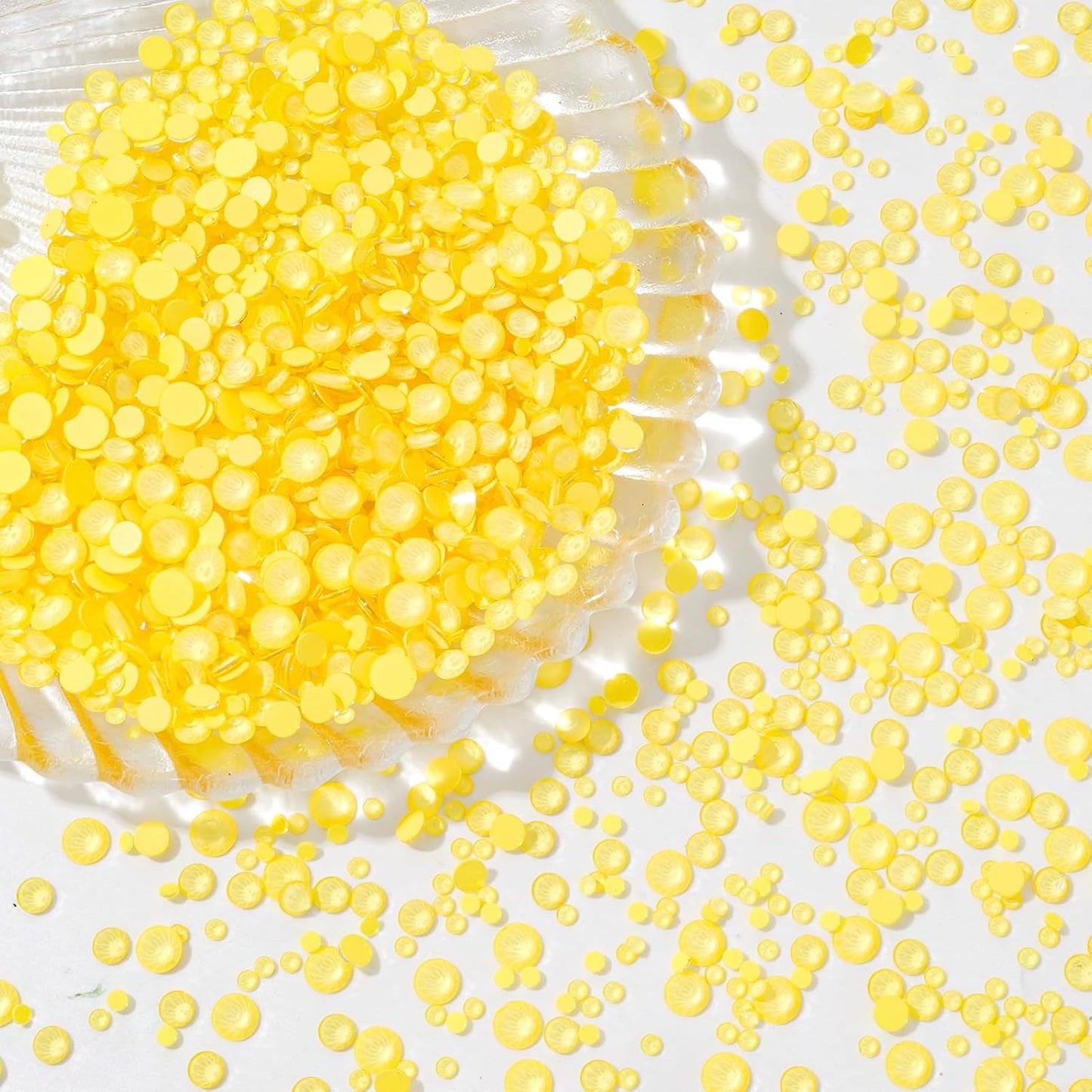 Neon Yellow Flatback Rhinestones, Glass Rhinestones for Nail Art and Craft, Glue Fix, Loose Crystal Gemstones(Neon Yellow, SS6, 1440pcs, 1.9-2.0mm)