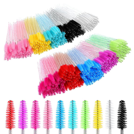 1000 Pcs Disposable Mascara Wands, Colorful Spoolies for Eyelash Extensions, Bulk Eyebrow Comb, Makeup Applicator Eyelash Wands for Eye Lash Extension, Eyebrow Comb, 3.9 x 0.2 x 0.3 Inch