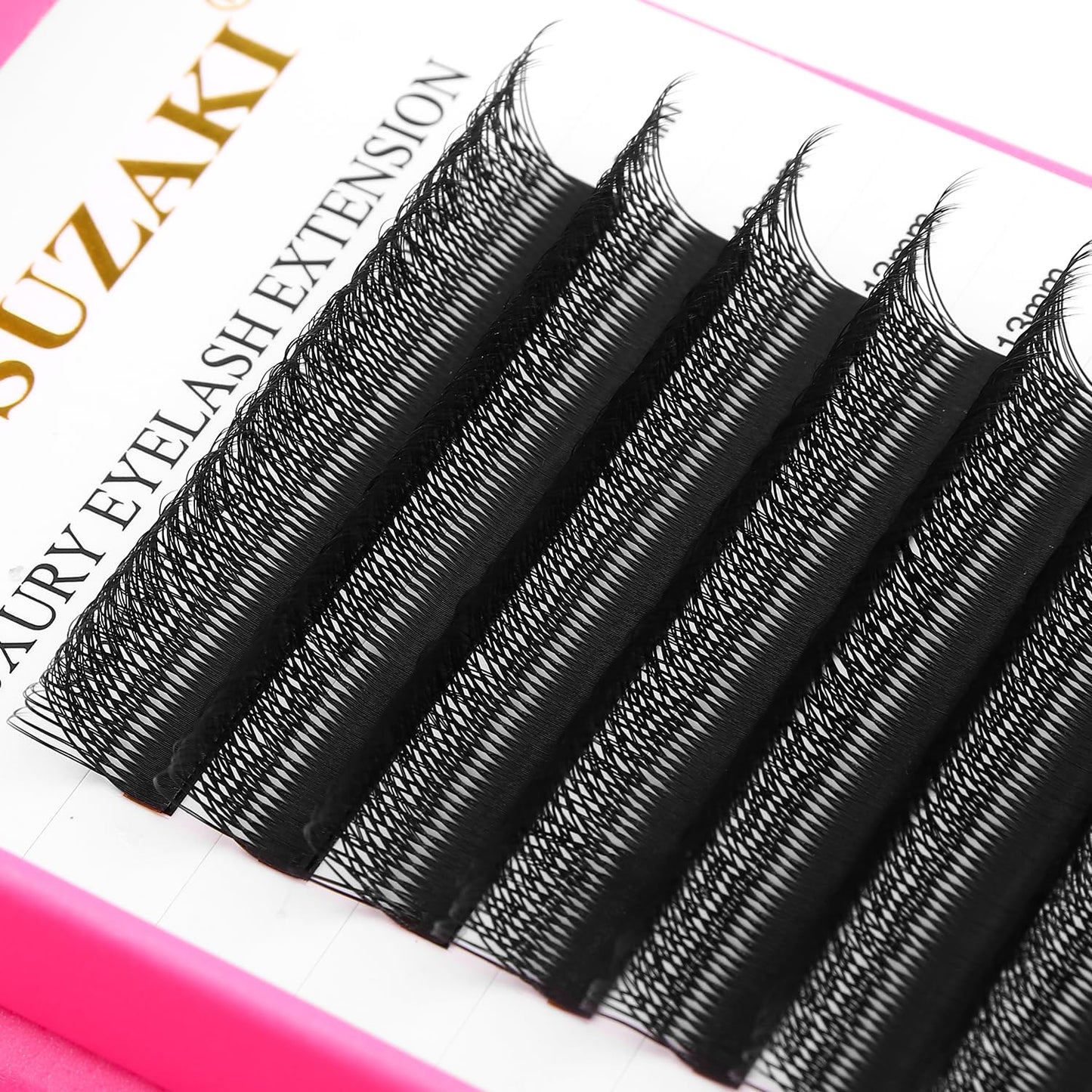 Lash Extensions Double Tips 3D Eyelash Extensions W Shape 0.07mm Thickness C Curl 11mm Premade Fans Easy Fan Volume Matte Black Crisscross Eyelashes(W-3D-Double Tips-0.07-C,11mm)