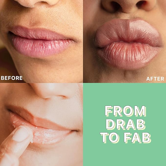 Organic Lip Scrub Mint - USA Made Exfoliating Lip Scrub with Natural & Organic Ingredients, Moisturizing Lip Exfoliator Scrub for Dry Lips, Lip Scrubber Exfoliator & Sugar Scrub for Smooth Lips