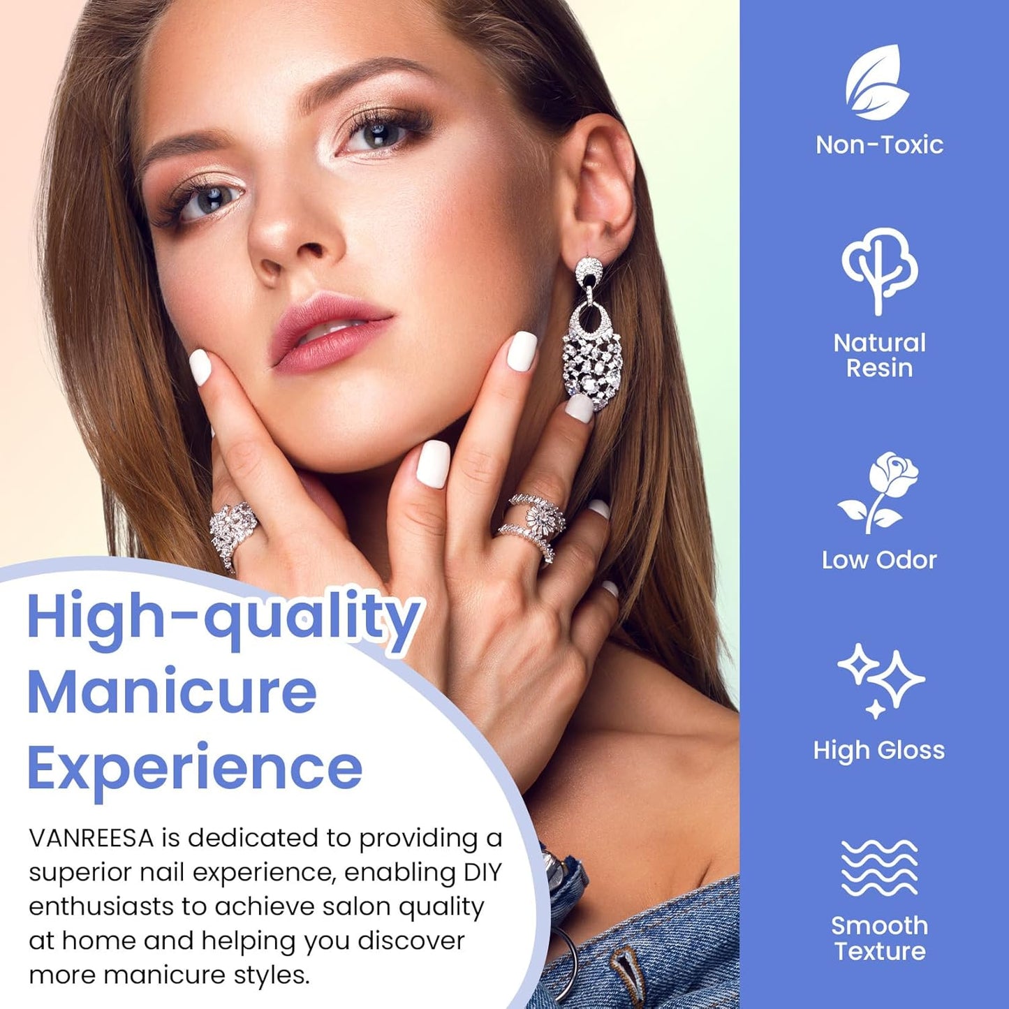 VANREESA 42 Pcs Gel Nail Polish Kit with U V Light 24 Colors Gel Polish Nail Kit Pink Red Orange Yellow Green Brown Blue Purple Gray Complete Nail Kit with Manicure Tools Gifts for Women