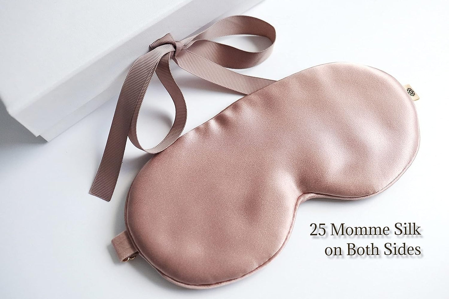 Premium Handcrafted 25 Momme Mulberry Silk Eye Mask for Sleeping (Ballerina)