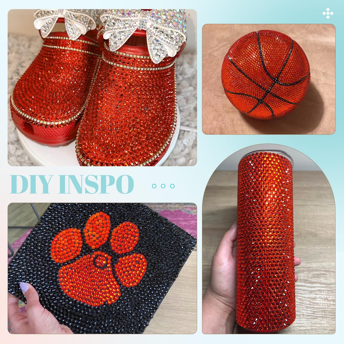 6100Pcs Resin Rhinestones for Crafting with 2Pcs 10ml B7000 Jewelry Glue, 1 Box Flatback Crystals Diamond (Red Zircon) for Bedazzling Crafts DIY Nail Art，Non Hotfix Gems for Clothing Shoes Tumblers