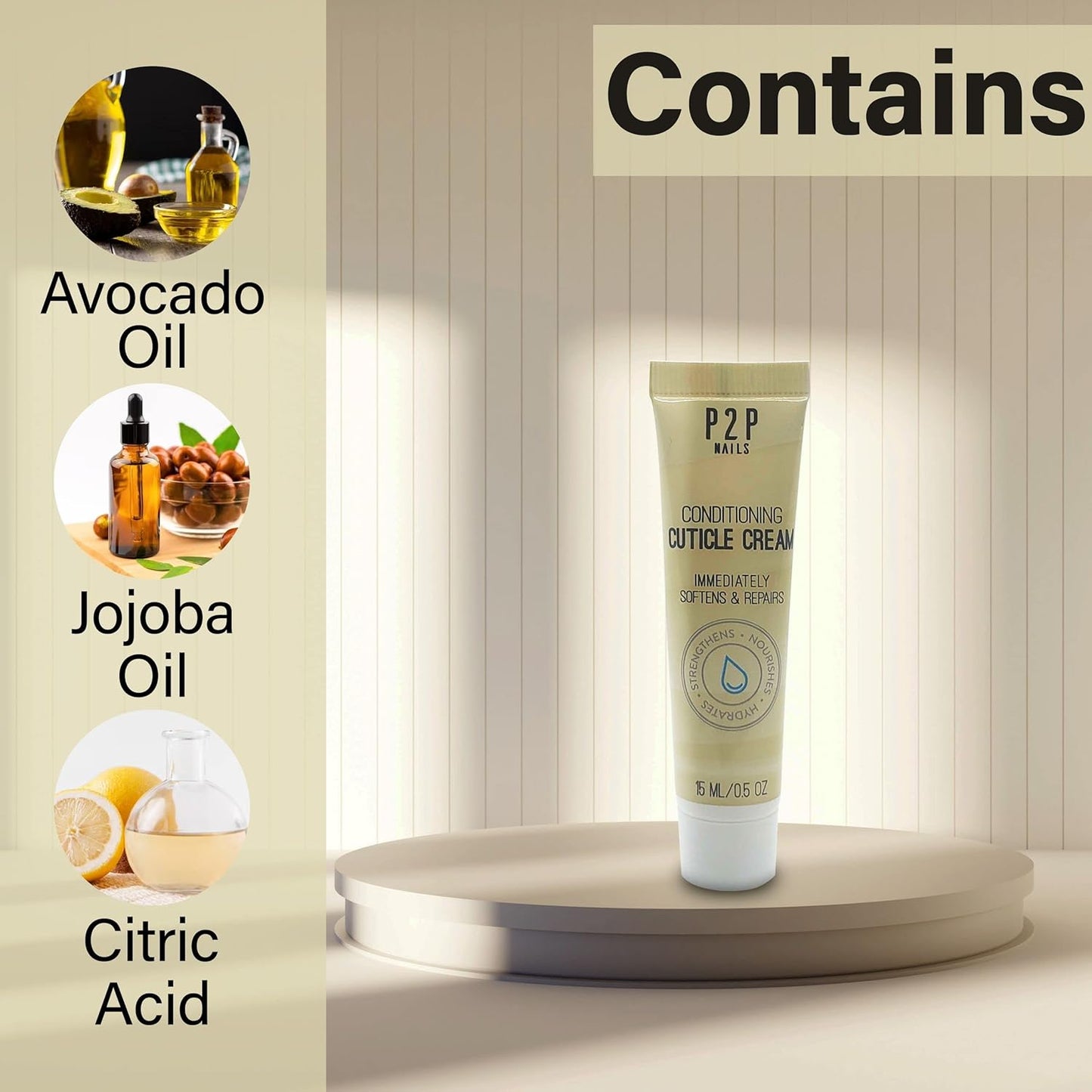 Conditioning Cuticle Cream - Nourishing, Quick-Drying Softener for Proper Nail Health