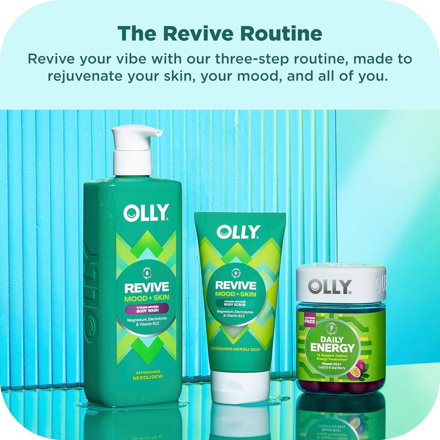 OLLY Body Wash Mixed Pack 4 Count to Restore Skin barrier & Hydrate skin 3 oz