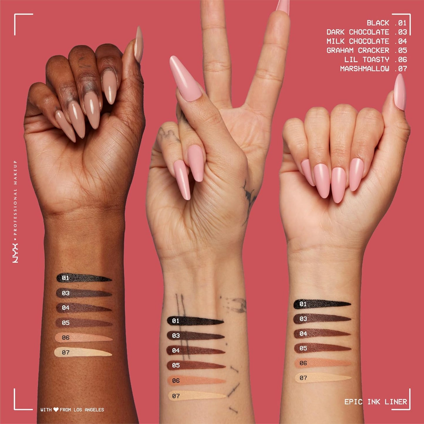 NYX PROFESSIONAL MAKEUP Epic Ink Liner, Waterproof Liquid Eyeliner with Vegan Formula - Lil Toasty (Beige Matte)