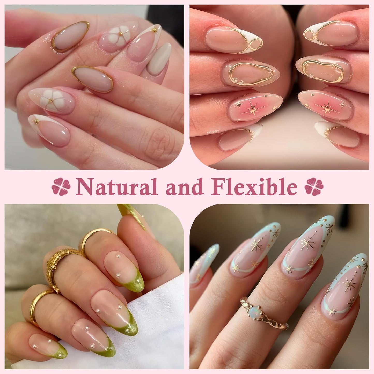 Medium Almond Nail Tips, 360pcs Soft Gel Pre-Shaped Acrylic Fake Nails, Half Matte Full Cover Clear Gelly Press on Flase Nail Tips for Extension Nail Manicure Home DIY 12 Sizes Gelly Tips