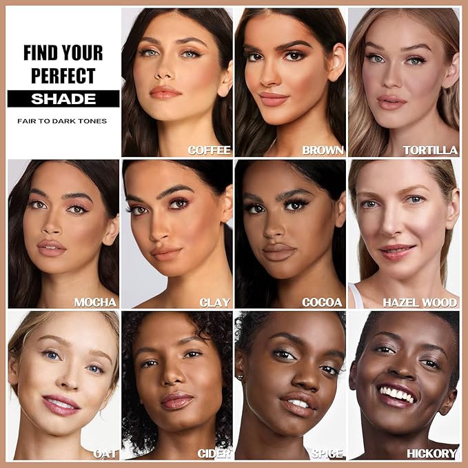 FOCALLURE Cream Contour Stick, Matte Bronzer Stick, Professional Face Shaping & Contouring Stick Makeup, Easy to Apply with Buildable Coverage, Long Lasting & Sweatproof, COFFEE