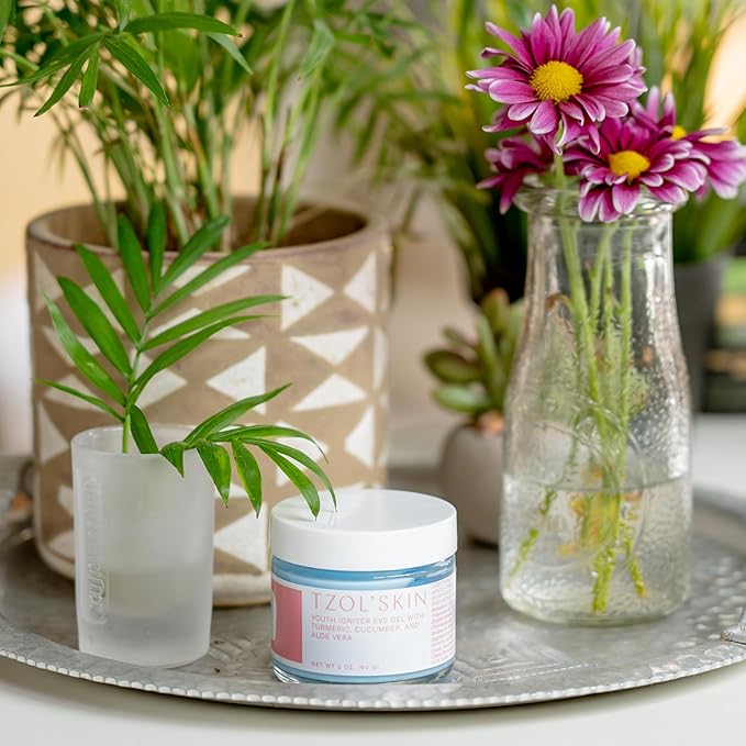 TZOL’SKIN - Youth Igniter Eye Gel - For Tired Eyes - Reduces Look of Puffiness, Fatigue & Dark Circles - Hydrating & Smoothing - Caffeinated - No Paraben, Silicones & Sulfates - Vegan - Cruelty Free