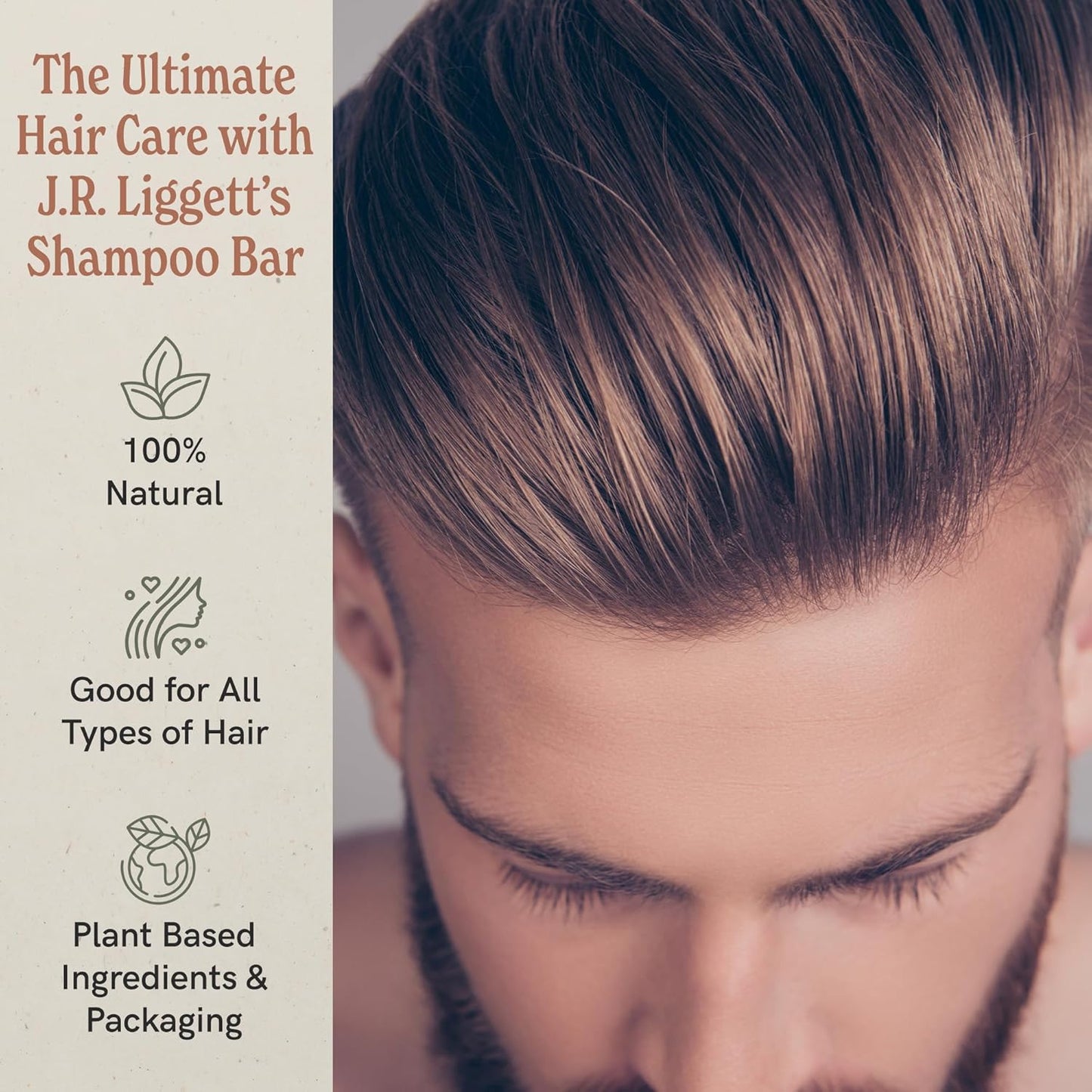 J·R·LIGGETT'S Shampoo Bar - Jojoba & Peppermint Formula, All Natural Solid Bar Shampoo for Hair with Jojoba Oil, Peppermint Essential Oil, Sulfate-Free Hair Cleanser for Balanced Scalp, 3.5 oz -3 Pack