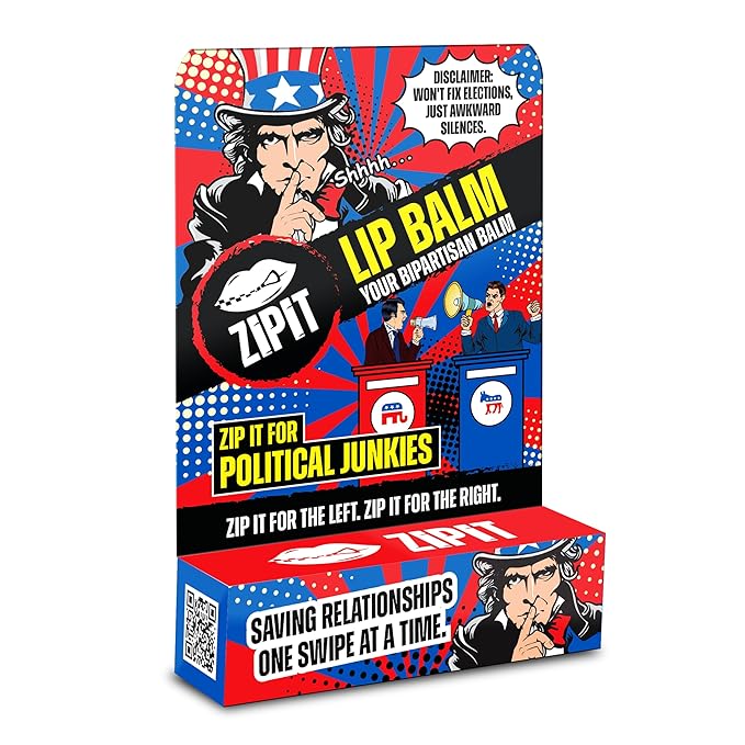 Zip It For Political Junkies Lip Balm - Saving Relationships One Swipe At A Time
