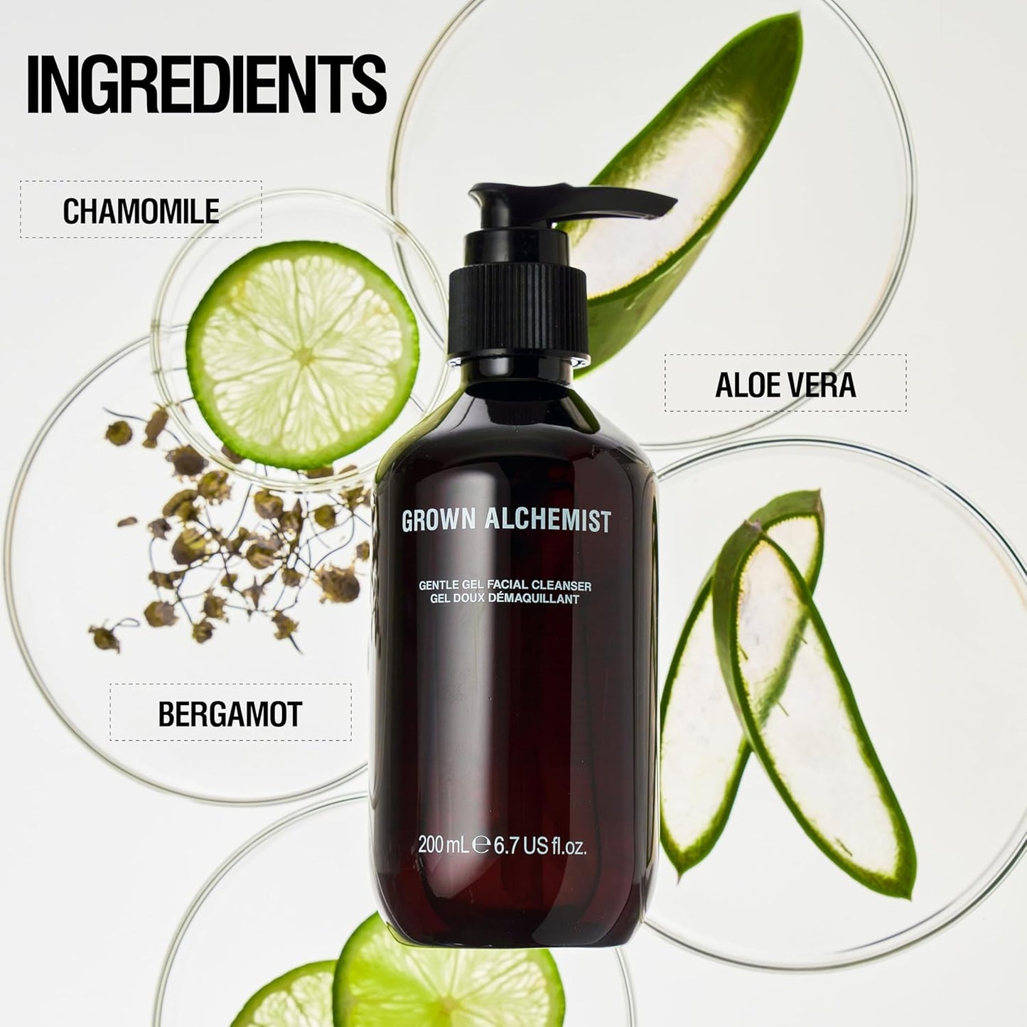 Grown Alchemist Facial Cleanser Set: Polishing Exfoliator (75ml) + Gentle Gel Cleanser (200ml)