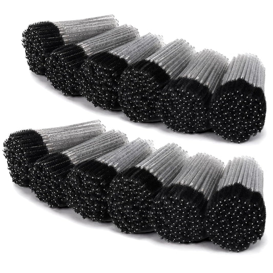 Tbestmax 1200 Disposable Mascara Wands Eyelash Brush Spoolies for Eyebrow Eye Lash Extension, Makeup Brushes Applicators Kits - Black