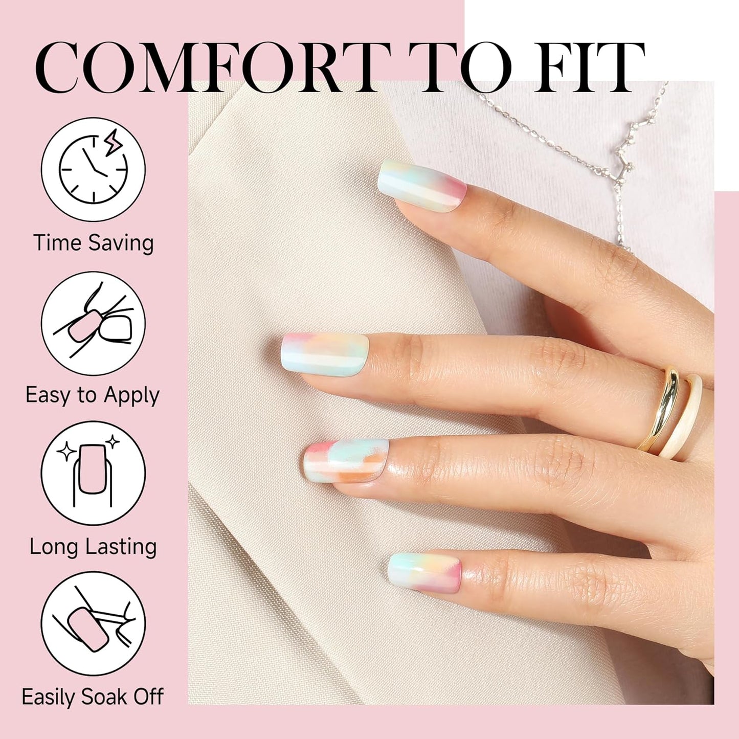 Short Square Nail Tips Gel: 360Pcs Full Cover Short Square Press On Nails Pre-buff Fake Acrylic Nails Half Matte Clear Nail Tips for Nail Extension DIY 12 Sizes