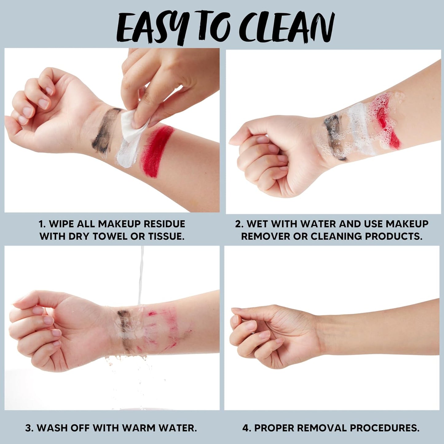 Spooktacular Creations Halloween Makeup Palette 3 Colors, Face Body Paint Makeup Wheel Waterproof Zombie Skeleton Cosplay Face Painting for Adult and Kids (0.35 Oz,White Black Red )