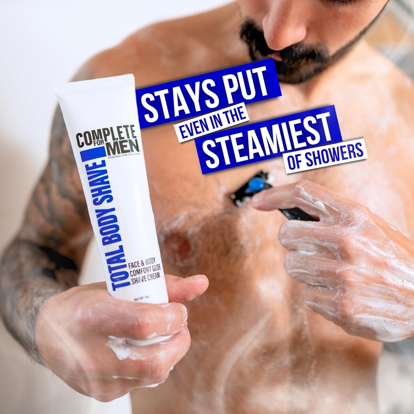 Sensitive Skin Shaving Cream, Face and Body Shaving Cream, Comfy Body Glide, Irritation Free Shave, Protect from Razor Burn, Everyday Shave Cream for Men