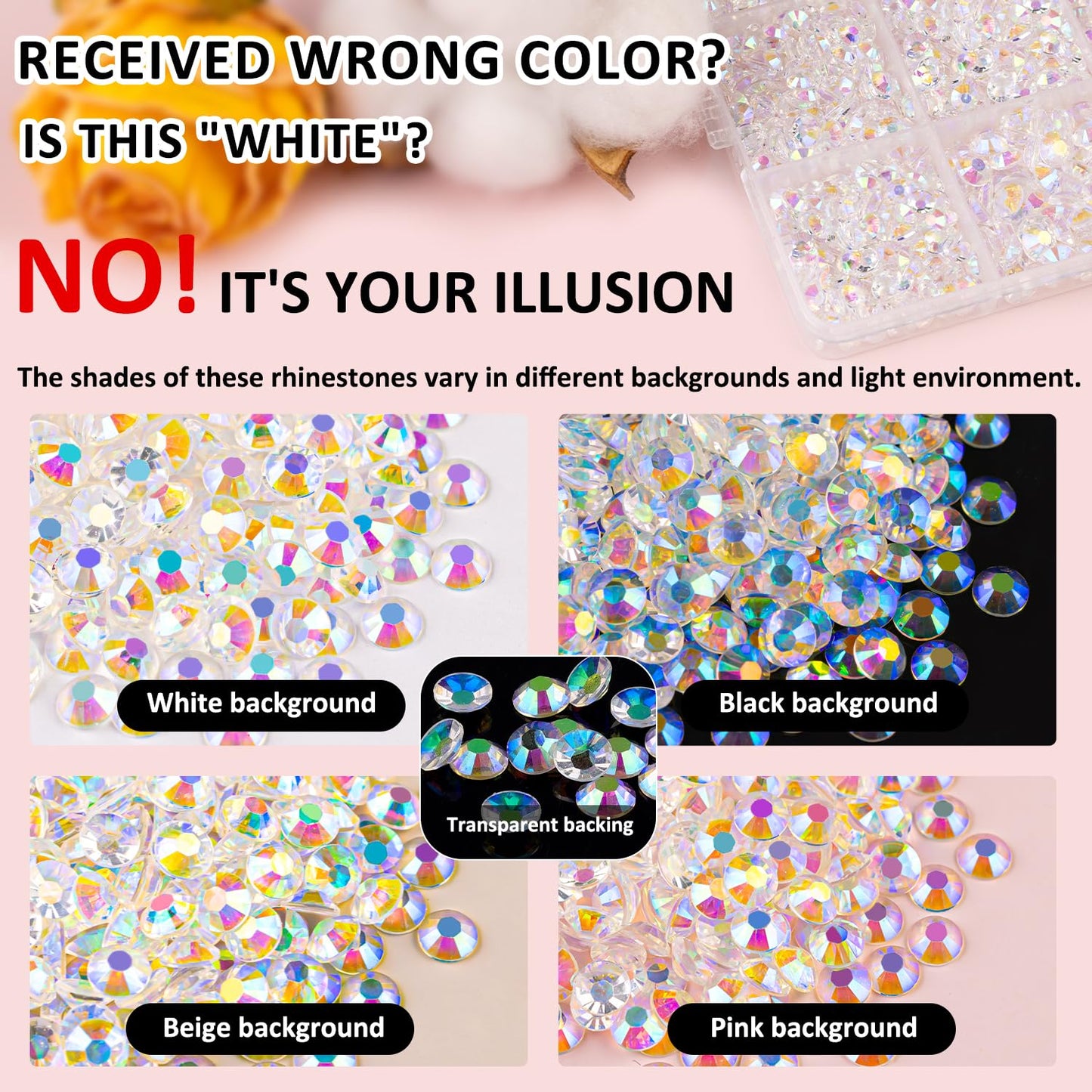 25000Pcs Resin Jelly Rhinestones for Crafting, Transparent AB 2-6mm Mixed Sizes Non Hotfix Flatback Gems, Bedazzling Crystal for DIY Crafts Clothing Tumblers Mugs Shoes Fabric Nail Art