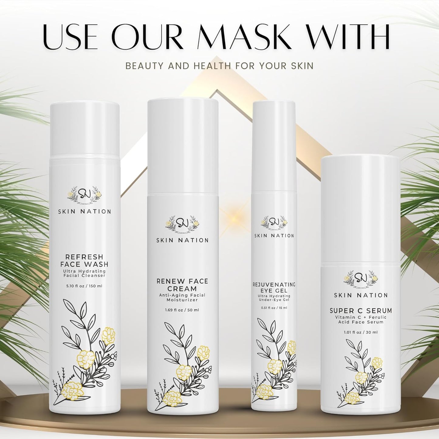 Skin Nation Magic Masque, Hydrating Night Mask with Hyaluronic Acid & Botanicals, Plant-Based Overnight Mask for Dry Skin, Smooth Texture & Radiant Glow, 1.69 fl oz