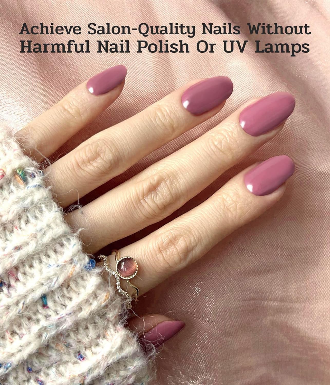 Nail Polish Strips - 22 Pcs Salon Quality Gel Nail Stickers - Long Lasting Wraps (Drama Queen Jam Pink)