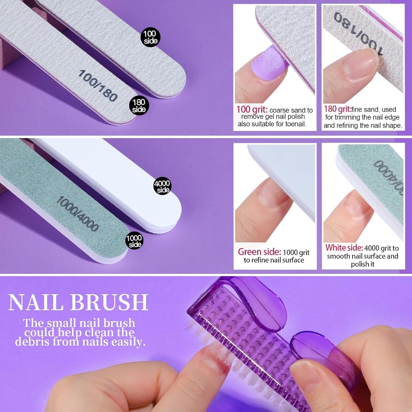 FANDAMEI Nail Soaking Bowl, Nail Soak Off Bowl, Dip Powder Remover Tools, Nail Remover Bowl, Manicure Bowls Nail Soaking, Cuticle Kit