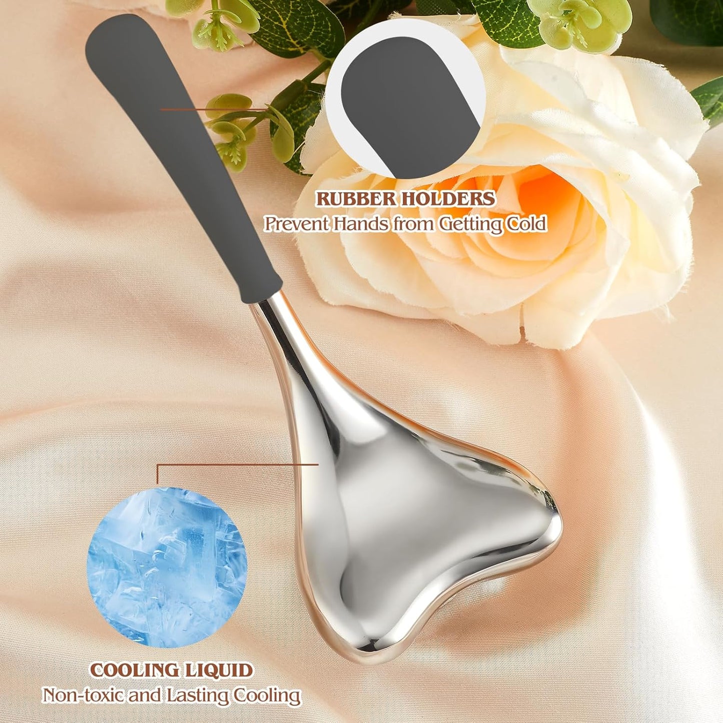 Running man Cryo Sticks-Gua Sha and Massage 2-in-1, Ice Globes for Face-Wrinkle Reduction & Dark Circle Relief, Stainless Steel Facial Massage Tool for Skin Tightening Cooling Globes.