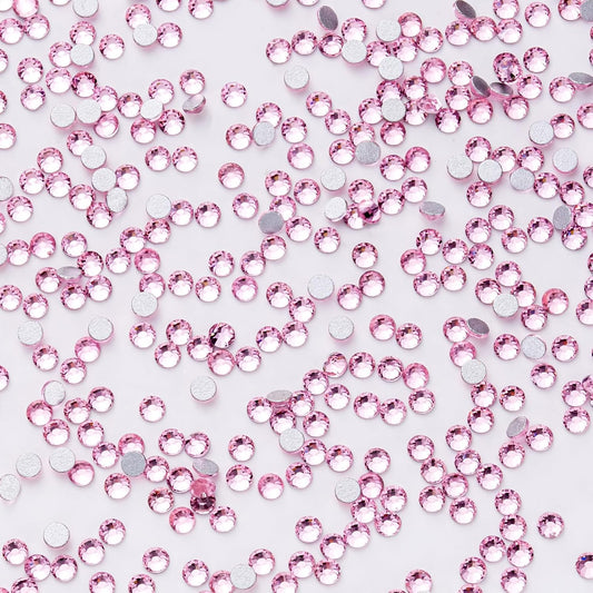 1440Pcs Light Pink Crystal Rhinestones,Glass Flatback Rhinestones Small Gemstones for Nail Face Makeup Art Crafts Clothes Decoration - (SS4, 1.6mm,LightPink)