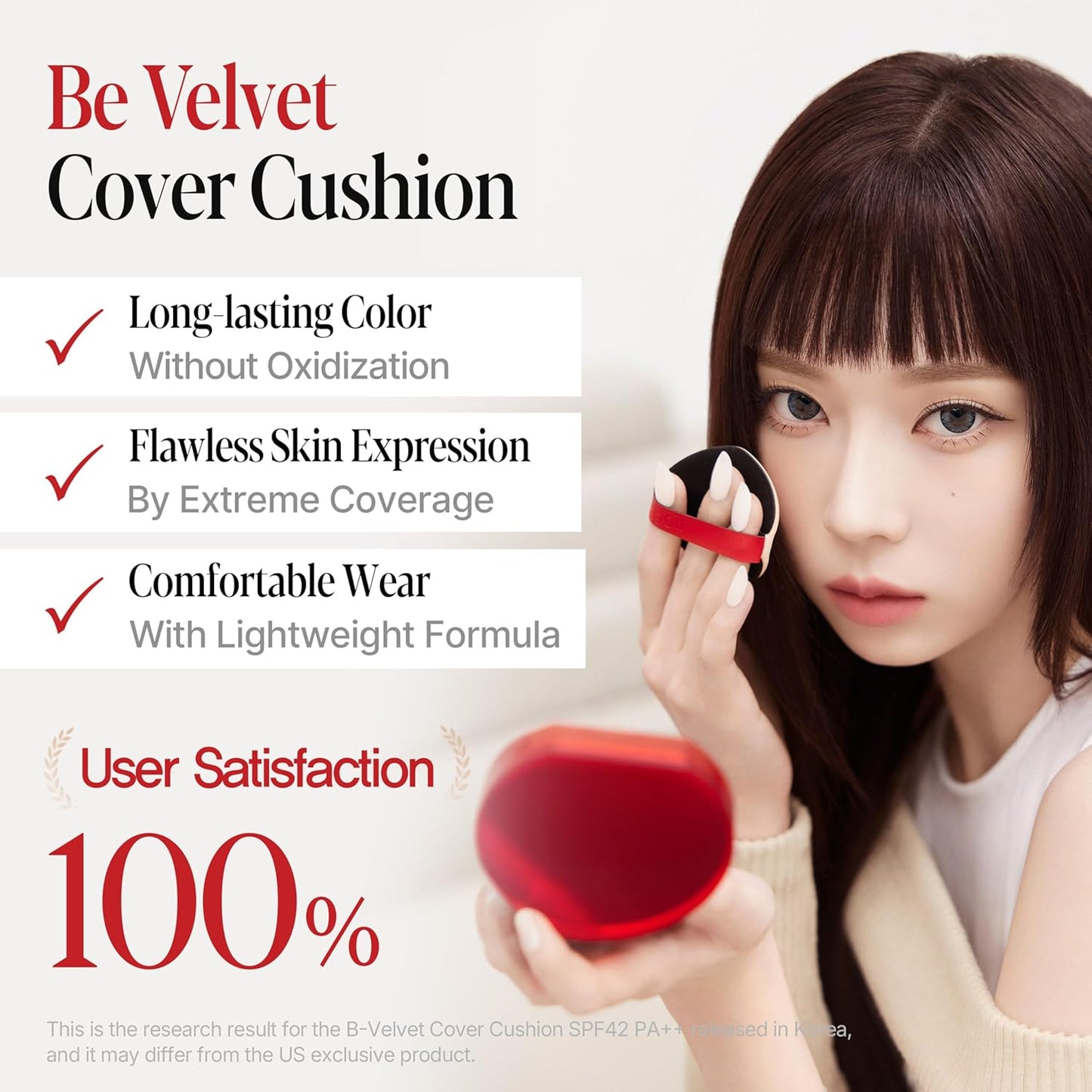 espoir [NEW] Be Velvet Cushion Foundation | Quick and Easy Coverage with Long-lasting Color by Zero Oxidation (#27 Oat, 0.46 Ounce (Pack of 1))