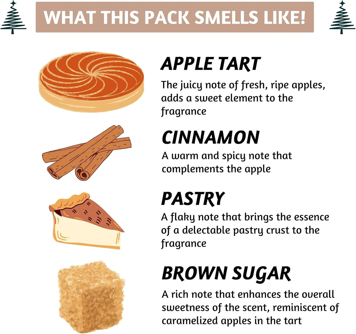 Folkulture Christmas Incense Sticks for Home | Pack of 75 Insenses for Cleansing | Natural and Non Toxic Insence Sticks for Gifts for her | Organic Apple Tart Inscents (Christmas Magic)