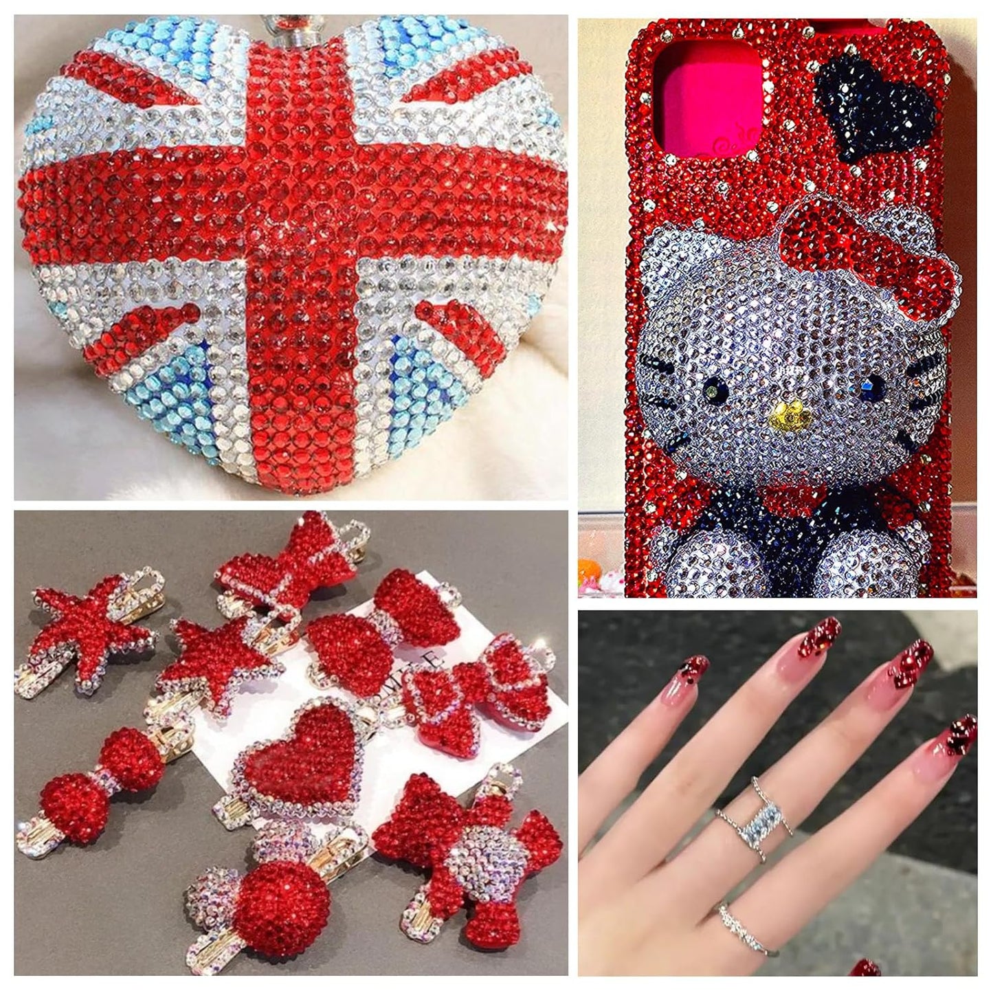 1440Pcs Siam Crystal Rhinestones,Glass Flatback Rhinestones Gemstones for Nail Face Makeup Art Crafts Clothes Decoration -(SS3,1.4mm,Siam)