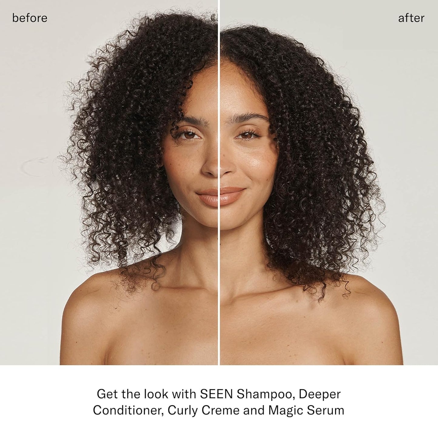 SEEN Curly Creme, Fragrance Free - Non-Comedogenic & Sulfate Free Curl Defining Styling Hair Cream- Anti Frizz- Heat Protectant- Safe for Sensitive Skin