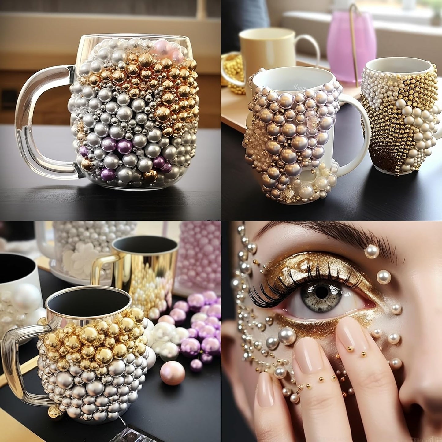 3D Bow Nail Charms Kit, Colorful Resin Flower Bowknot Nail Art, Mix Gold Silver Flatback Beads Charms for Manicure DIY Crafts Jewelry Accessories