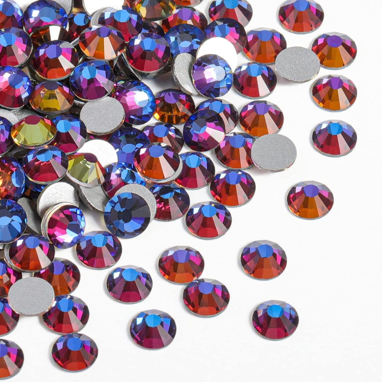 beadsland Flat Back Crystal Rhinestones Round Gems, Blue Volcano (1.9-2.0mm) SS6/1440pcs