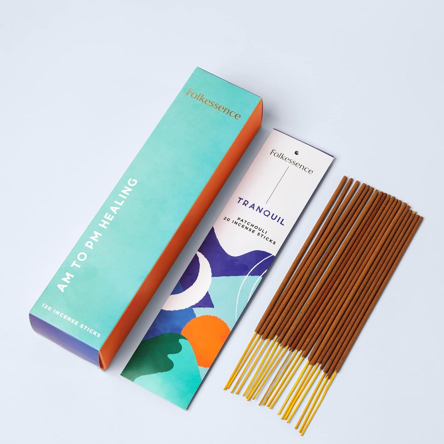 Folkulture Incense Sticks for Home | Set of 6 (120 Non Toxic Insence-Sticks) with 45 Mins Burn Time | Organic Lavender, Palo Santo and Cedar, Patchouli, Sandalwood | Nag Champa Inscents-Sticks