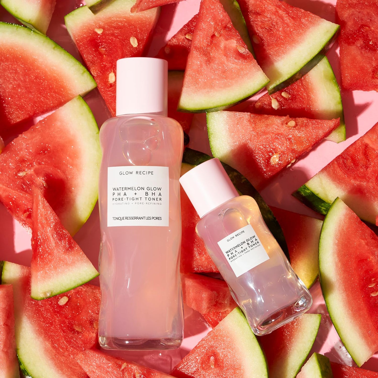 Glow Recipe PHA + BHA Face Toner - Korean Skin Care Pore Minimizer & Gentle Facial Exfoliator for Tightening, Hydrating & Exfoliating - Glycerin, Watermelon & Cactus Water (40ml)