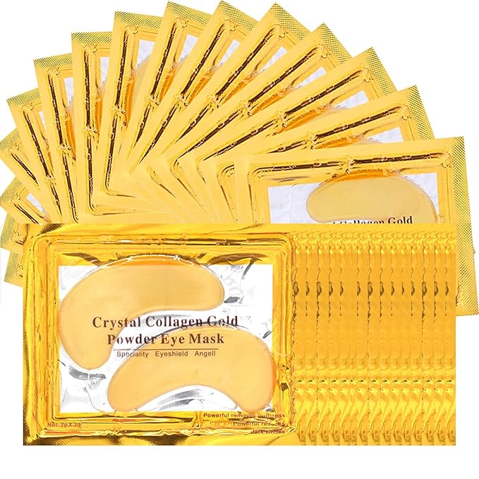 30 PCS Under Eye Collagen Patches,Crystal Pink Collagen Lip Masks，Gold Moisturizing Under Eye Mask，moisturizing skin, anti-chapping and anti-aging.…
